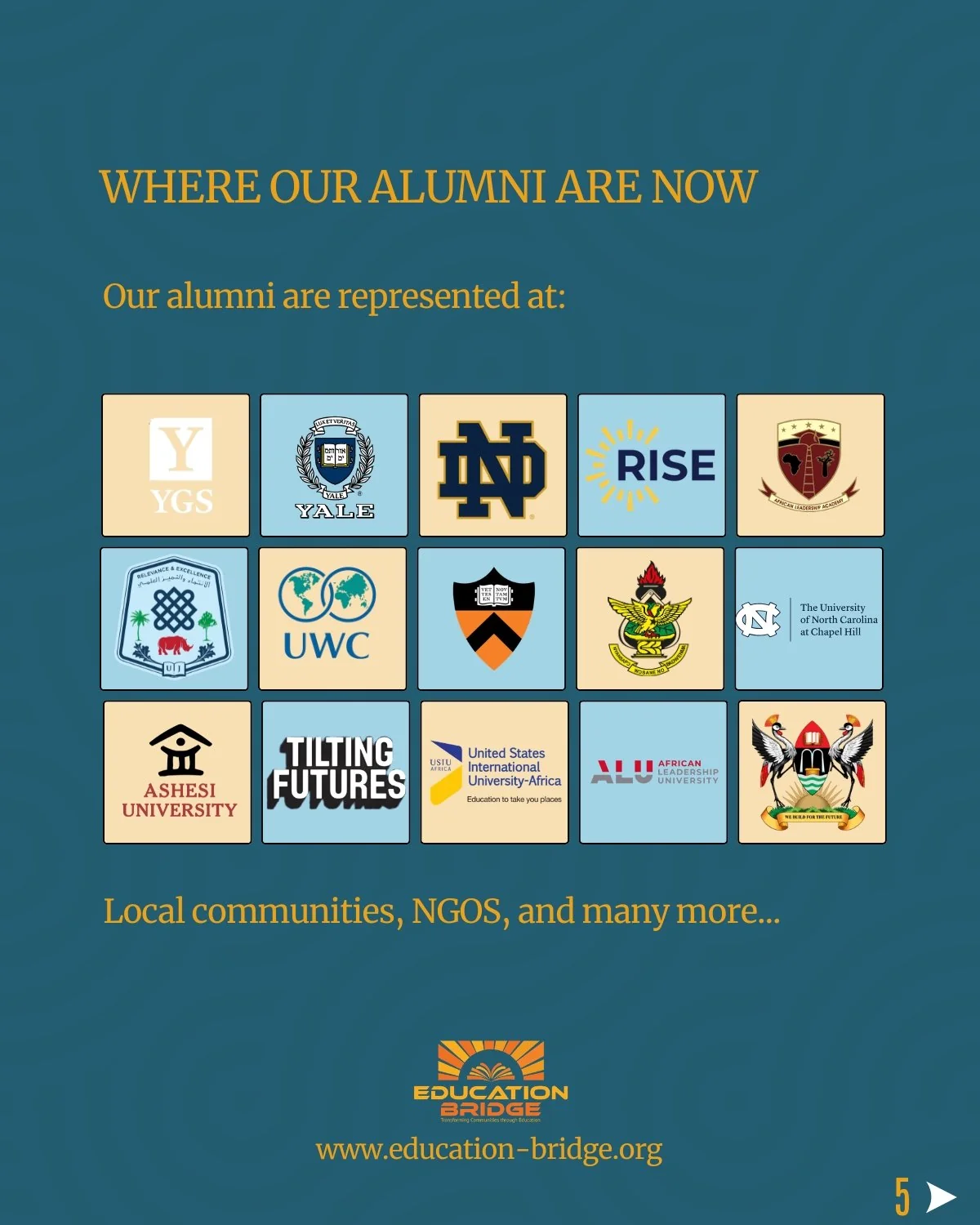 Education Bridge visual campaign
